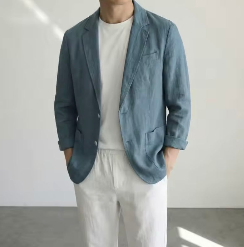100% American Luxury Fit Linen Blazer