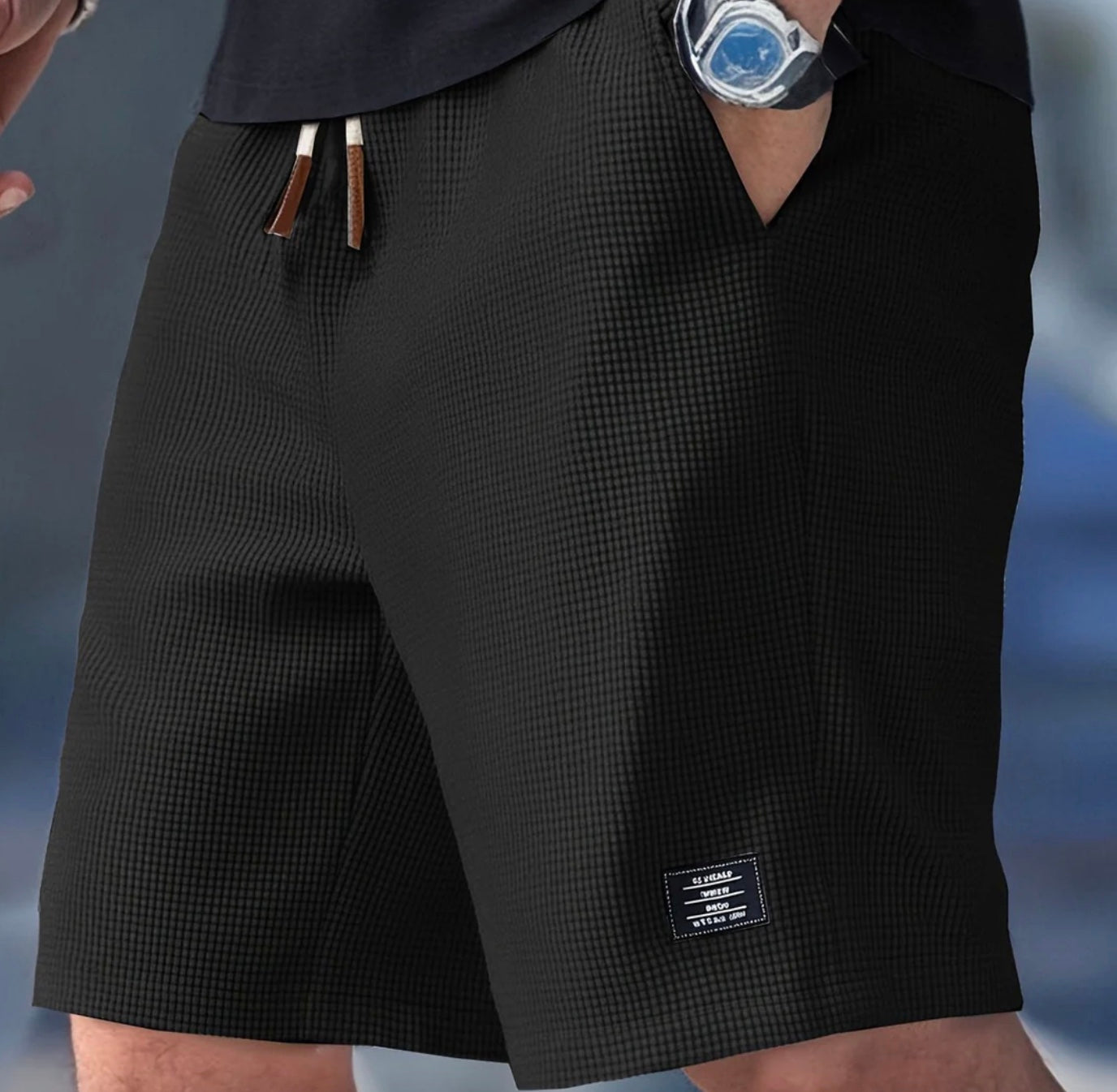Men's Waffle Knit Shorts – Relaxed Fit for Everyday & Summer Wear
