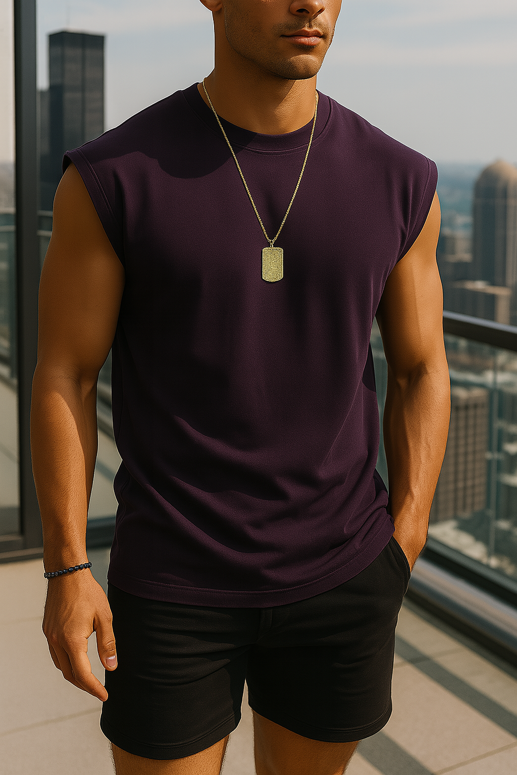 Men's Casual O-Neck Sleeveless Tank Top