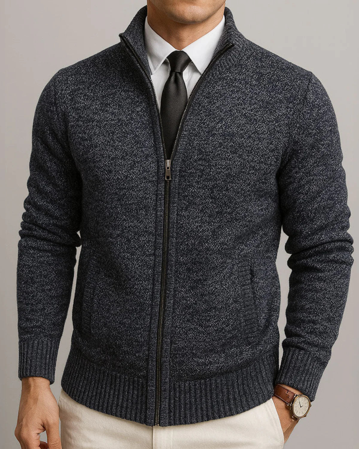 Viral Fleece Zipper Cardigan