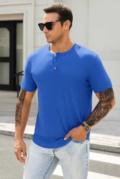 Camiseta Henley ajustada