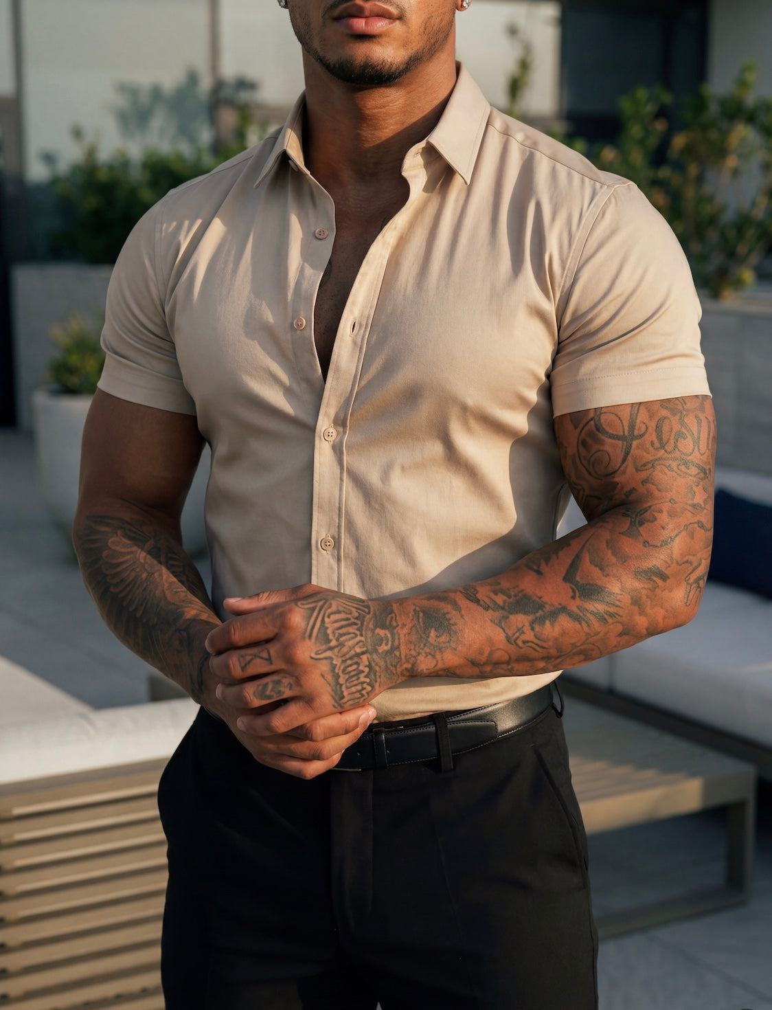 Slim Short Sleeve Dress Shirt | Sculpted for Your Physique