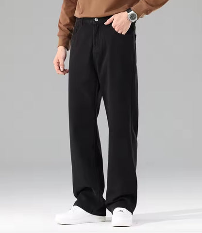 Men's Black Wide Denim Jeans