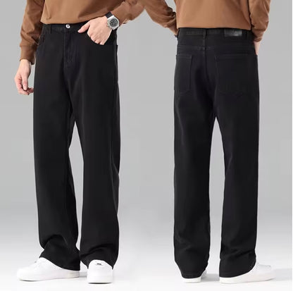 Men's Black Wide Denim Jeans