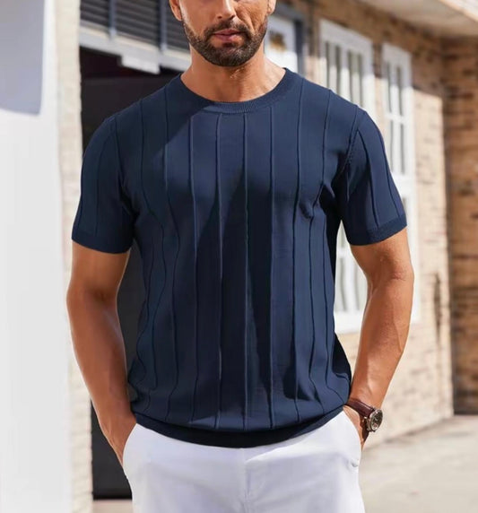 Elegance - Short Sleeve Knitted Shirt.