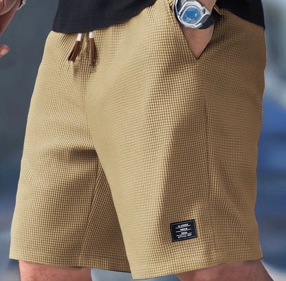 Men's Waffle Knit Shorts – Relaxed Fit for Everyday & Summer Wear