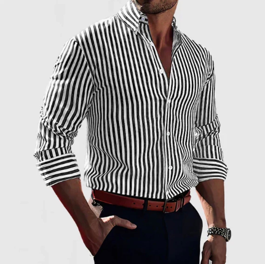 Valentino – Men's Slim Fit Striped Button-Down Shirt