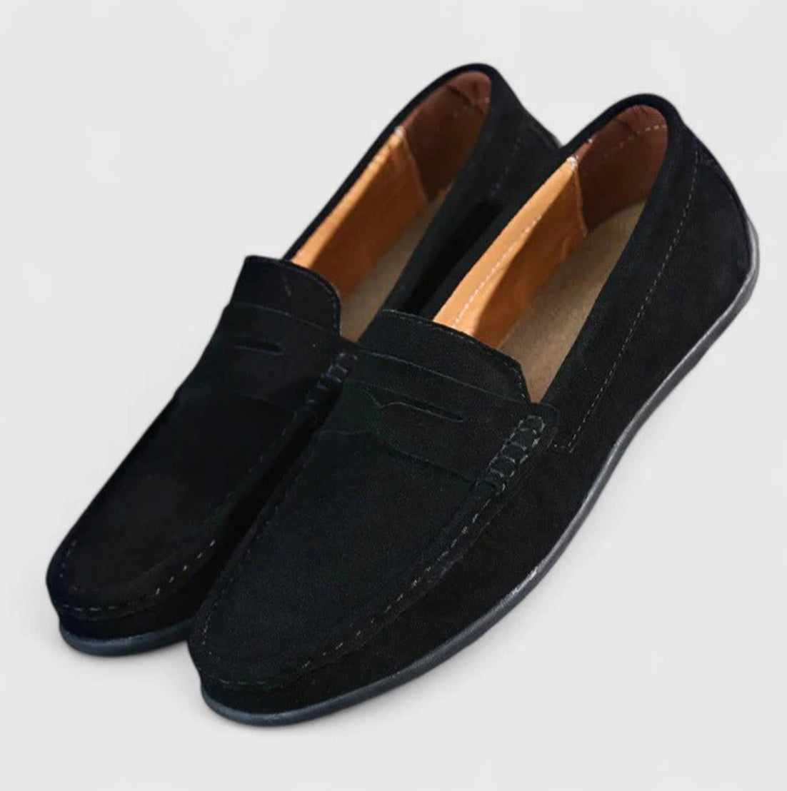 The Portofino – Men's Suede Penny Loafers | Luxury Slip-On Dress Shoes