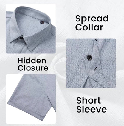 The Amalfi — Men's Linen Short Sleeve Button-Up Shirt | European Summer