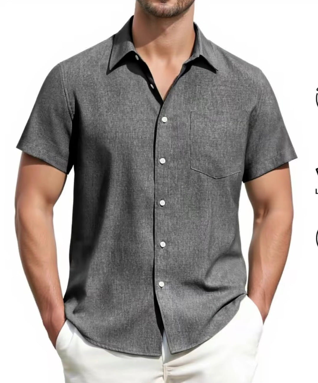 The Amalfi — Men's Short Sleeve Button-Up Shirt | European Summer
