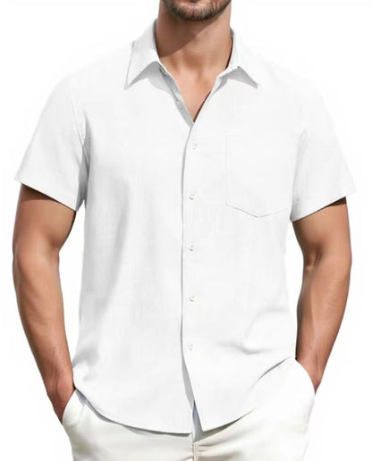 The Amalfi — Men's Short Sleeve Button-Up Shirt | European Summer