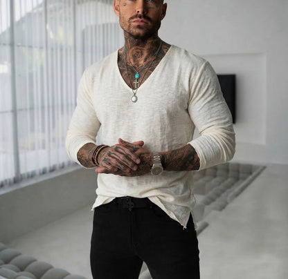 Men's Linen Long Sleeve Shirt (Summer)