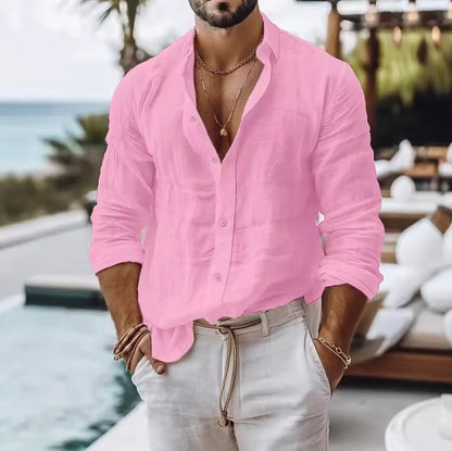 Relaxed Mens Cotton Beach Shirt
