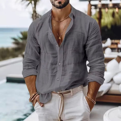 Relaxed Mens Cotton Beach Shirt