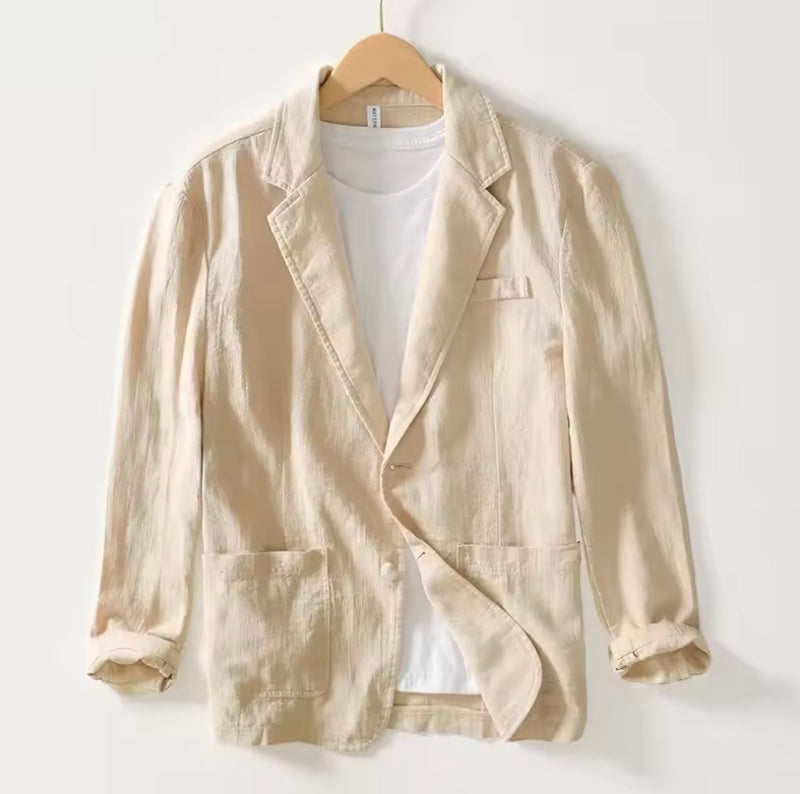 100% American Luxury Fit Linen Blazer