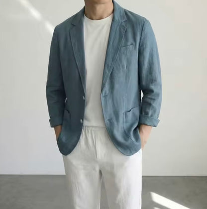 100% American Luxury Fit Linen Blazer