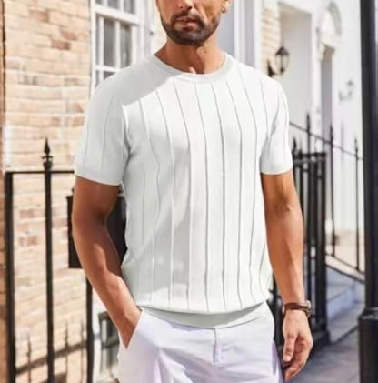 Elegance - Short Sleeve Knitted Shirt.