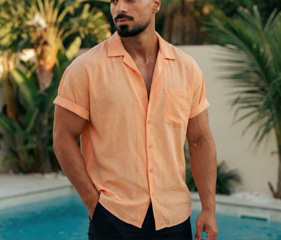 Mens Short Sleeve Caribbean Shirt