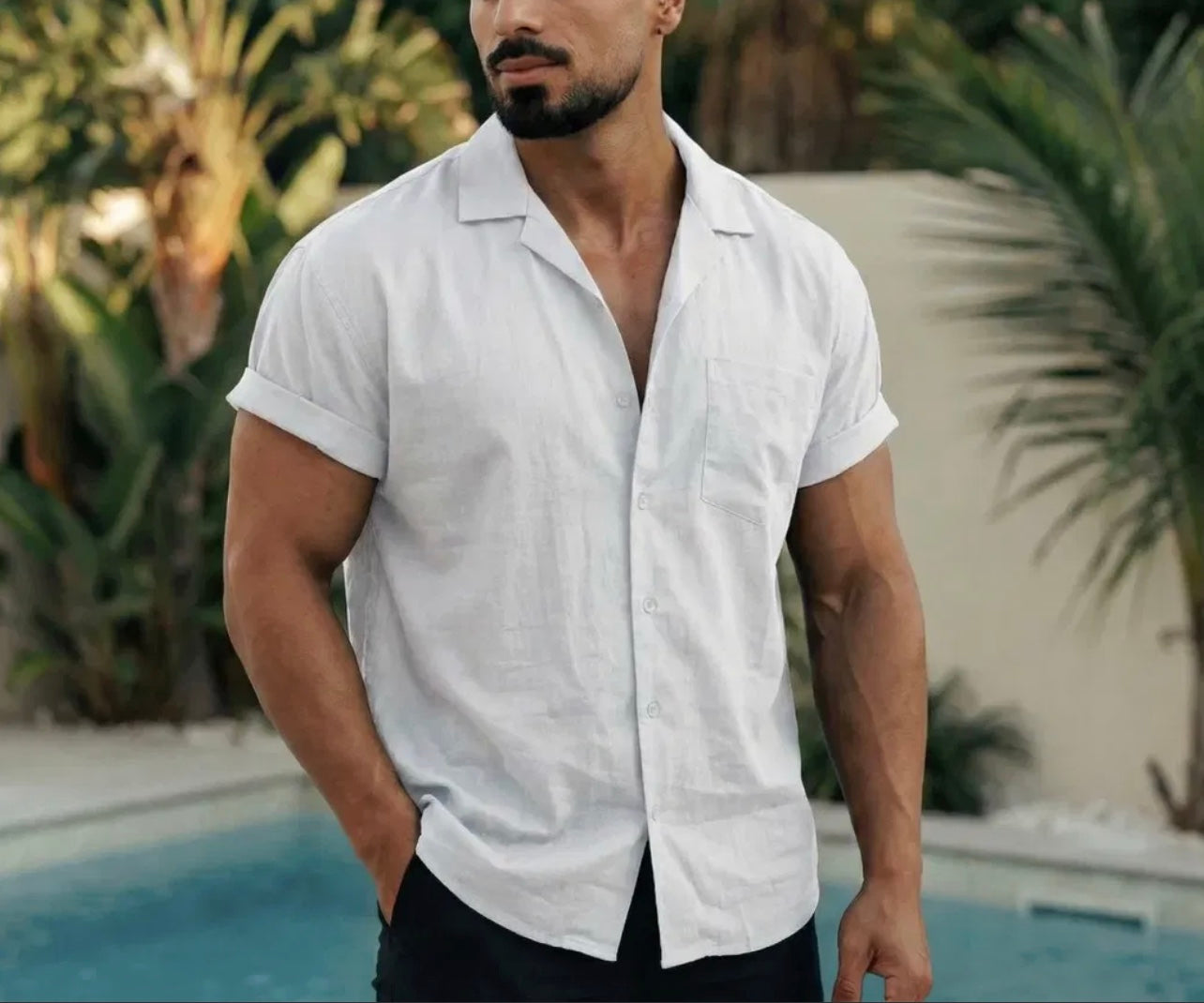 Mens Short Sleeve Caribbean Shirt