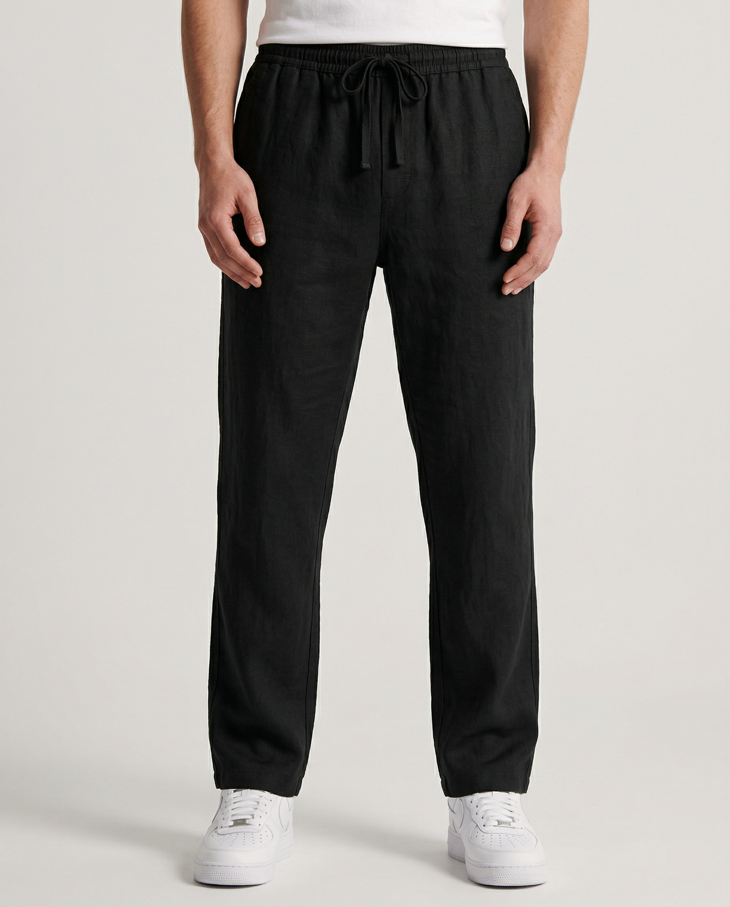 100% American Linen Pants | Lightweight Pleated Trousers