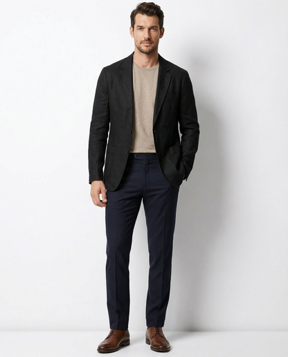 100% American Luxury Fit Linen Blazer