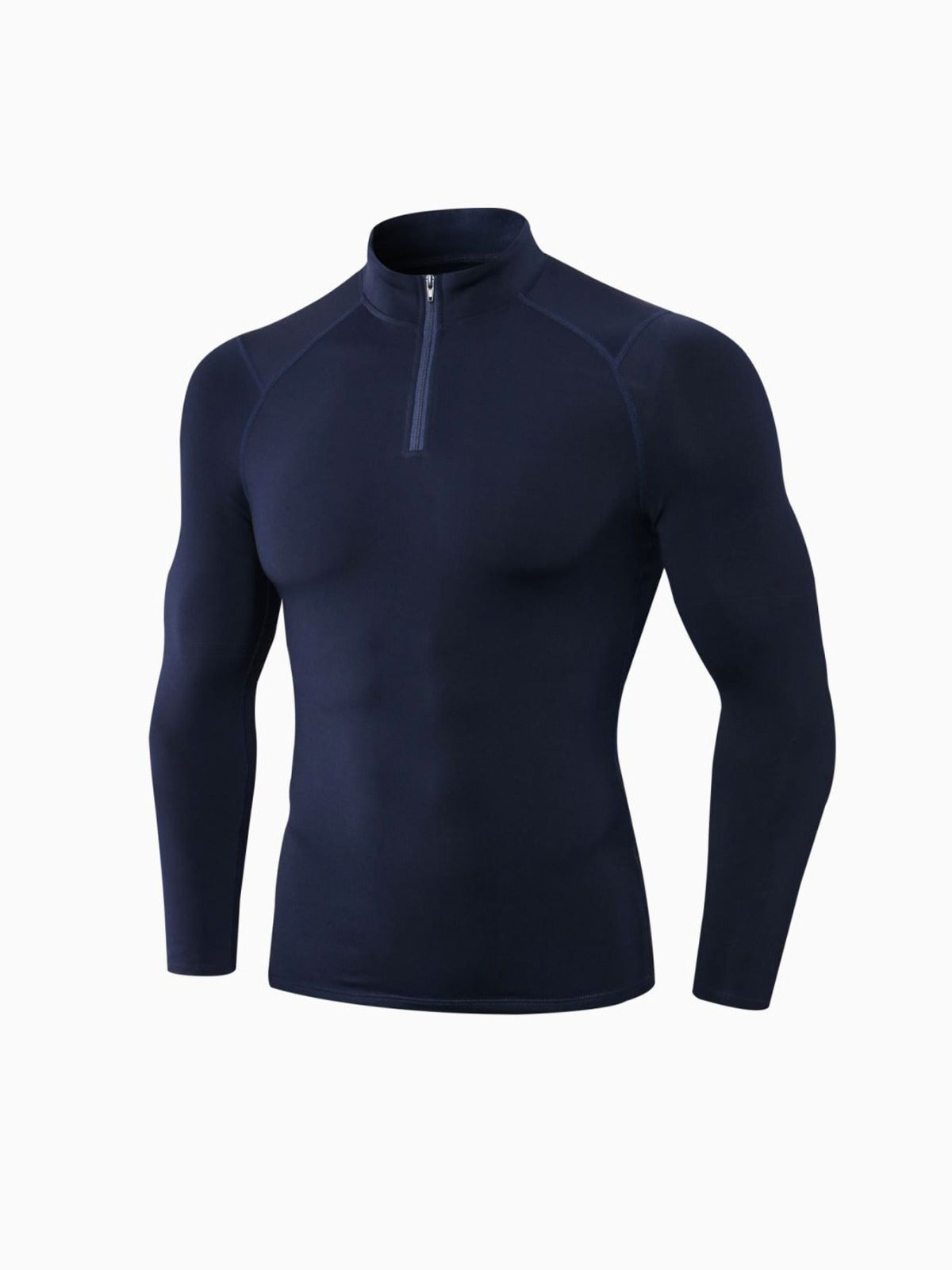 Camiseta de compresión Huracan de manga larga con media cremallera