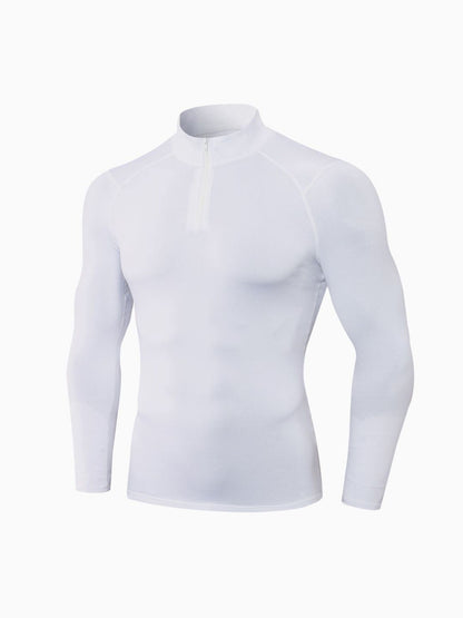 Camiseta de compresión Huracan de manga larga con media cremallera